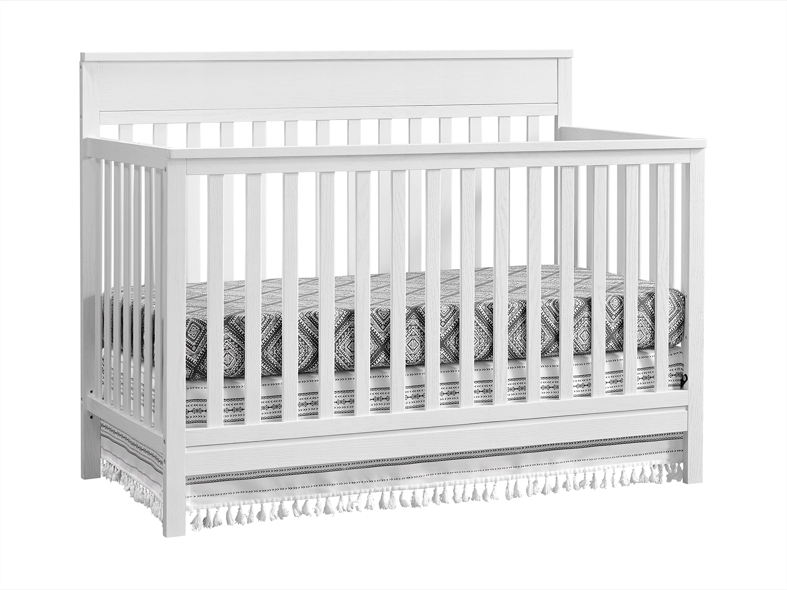 Oxford Baby Castle Hill 4-in-1 Convertible Crib, Barn White, GreenGuard Gold Certified