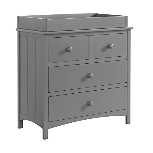 Oxford Baby Changing Topper for Universal 3-Drawer Dresser, Dove Gray, 1 Count, 6.61 pounds