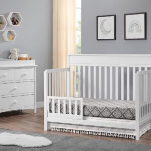 Oxford Baby Castle Hill 4-in-1 Convertible Crib, Barn White, GreenGuard Gold Certified