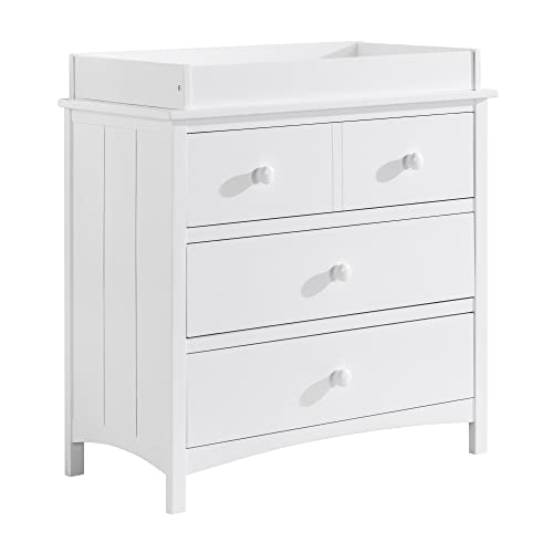 Oxford Baby Changing Topper for Castle Hill 3-Drawer Dresser, Barn White