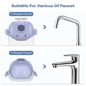 Maliton Faucet Extender for Toddlers, Sink Extender for Kids Hand Washing, Suitable for Bathroom, Kitchen, Bathtub Sink, Fits Most Faucets (2 Pack, Blue)