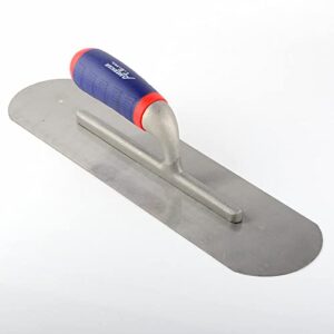 ate pro. usa - trowel swimming pool 16" x 4" 100c | professional stainless steel round end trowel | smoothing tool | masonry hand trowel | 16" x 4" trowel
