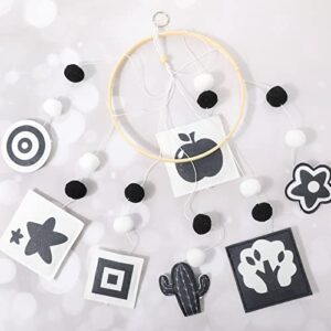 Black and White Mobile for Baby Nursery Crib Baby Mobile Baby Handmade Mobiles Decor for Baby Shower Gifts Baby Cribs Ceiling Hanging Decorations 2 Styles