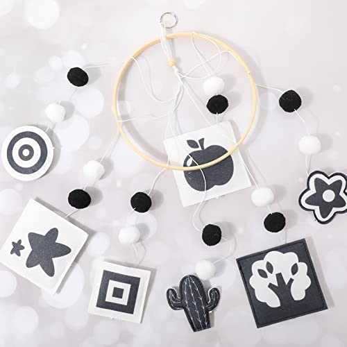 Black and White Mobile for Baby Nursery Crib Baby Mobile Baby Handmade Mobiles Decor for Baby Shower Gifts Baby Cribs Ceiling Hanging Decorations 2 Styles