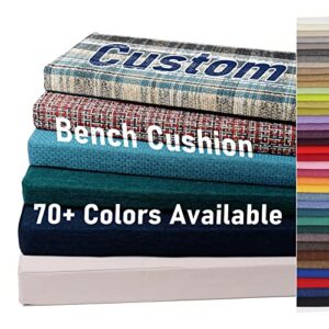 focuprodu custom size bench cushion, soft and comfortable patio furniture cushion, sponge cushion for many scenes, 70+ colors to choose from. (custom size,custom colors)