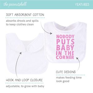 The Peanutshell Terry Bib Set for Baby Girls | 10 pack for Feeding, Teething, & Drooling | Pastel Girl