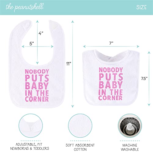 The Peanutshell Terry Bib Set for Baby Girls | 10 pack for Feeding, Teething, & Drooling | Pastel Girl