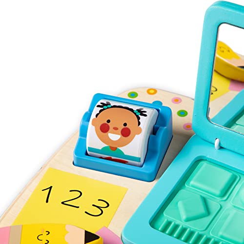 Melissa & Doug Wooden Work & Play Desktop Activity Board Infant and Toddler Sensory Toy