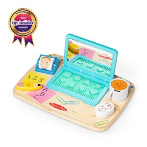 Melissa & Doug Wooden Work & Play Desktop Activity Board Infant and Toddler Sensory Toy