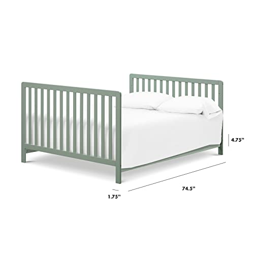 Davinci Hidden Hardware Twin/Full-Size Bed Conversion Kit (M5789) in Light Sage