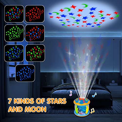 Baby Toys 6 to 12 Months 4 in 1 Baby Musical Ocean Rotating Toys Light Up Infant Toys 3-6 9 12-18 Month Babies Toddlers 1 2 3 Year Old Boy Girl Baby Gifts Toys for Ages 0-2