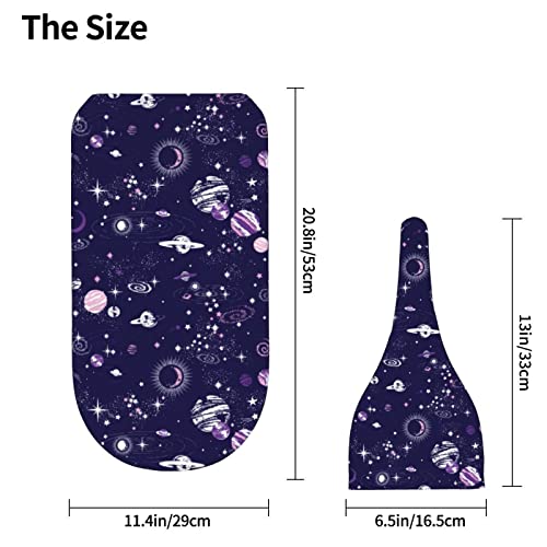 Space Galaxy Constellation Purple Newborn Swaddle Blankets Hat Sets Soft Stretchy Christan Baby Stuff Receiving Blanket Gifts for Infant Baby Boy Girl