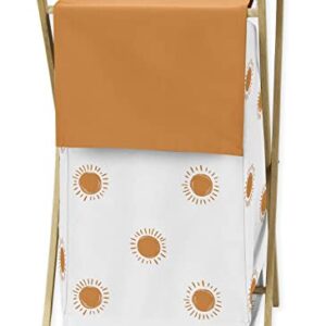 Sweet Jojo Designs Orange and White Boho Sun Baby Kid Clothes Laundry Hamper - Pumpkin Rust Orange Retro Bohemian Celestial Sky Desert Sunshine Outdoors Nature Minimalist Gender Neutral