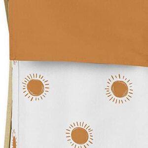 Sweet Jojo Designs Orange and White Boho Sun Baby Kid Clothes Laundry Hamper - Pumpkin Rust Orange Retro Bohemian Celestial Sky Desert Sunshine Outdoors Nature Minimalist Gender Neutral