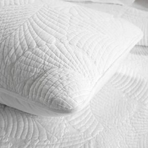 Brandream 6PC Luxury Quilt Bedding Set Farmhouse Vintage Queen Size Oversized Bedspread Quilt Set