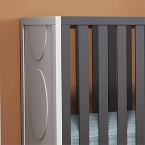 Child Craft Orbit 3-in-1 Traditional Convertible Euro Crib, (Ebony/Matte White)