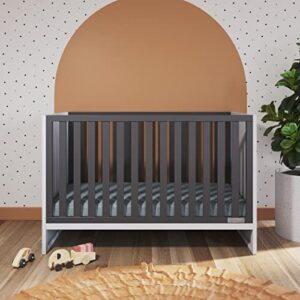 Child Craft Orbit 3-in-1 Traditional Convertible Euro Crib, (Ebony/Matte White)