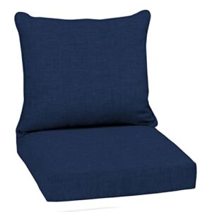 arden selections outdoor deep seating cushion set 24 x 22, sapphire blue leala