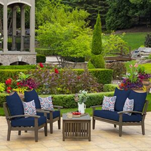 Arden Selections Outdoor Deep Seating Cushion Set 24 x 22, Sapphire Blue Leala