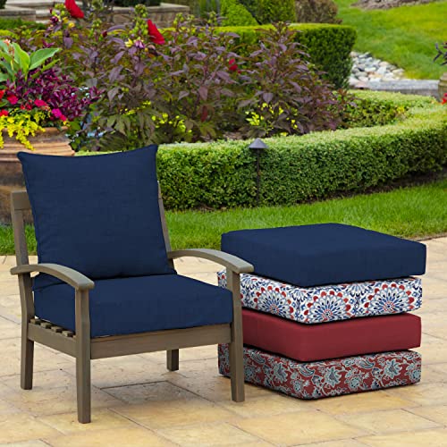 Arden Selections Outdoor Deep Seating Cushion Set 24 x 22, Sapphire Blue Leala