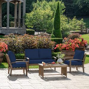 Arden Selections Outdoor Loveseat Cushion Set 46 x 26, Sapphire Blue Leala