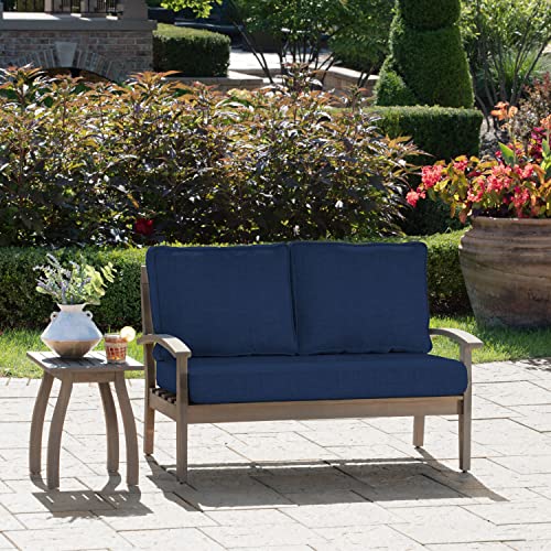 Arden Selections Outdoor Loveseat Cushion Set 46 x 26, Sapphire Blue Leala