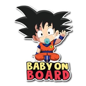 shop a thing, baby on board anime sticker - baby decal stickers for car - cute baby boy on board sticker baby on board sticker for car sticker for little baby’s cute cartoon sticker for baby (st -012)