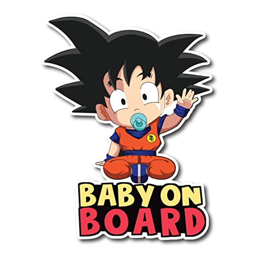 Shop A Thing, Baby on Board Anime Sticker - Baby Decal Stickers for Car - Cute Baby Boy on Board Sticker Baby on Board Sticker for Car Sticker for Little Baby’s Cute Cartoon Sticker for Baby (ST -012)