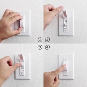 Wall Switch Guard, ILIVABLE Childproof Light Switch Plate Covers Protects Your Lights or Circuits from being Accidentally Turned On or Off by Children and Adults (White, 2 Pack)