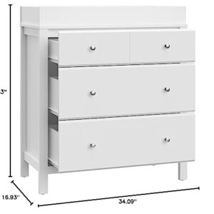 Stork Craft Carmel Chest with Changing, 3 Drawer with Topper, White