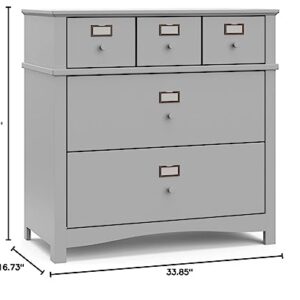 Graco Clara Dresser, 3 Drawer, Pebble Gray