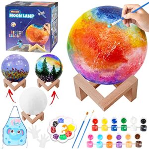 paint your own moon lamp kit, gifts for kids diy 3d moon light cool galaxy lamp for teens boys girls, arts & crafts kit art supplies for kids, arts and crafts for kids ages 8-12 birthday gifts
