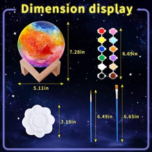 Paint Your Own Moon Lamp Kit, Gifts for Kids DIY 3D Moon Light Cool Galaxy Lamp for Teens Boys Girls, Arts & Crafts Kit Art Supplies for Kids, Arts and Crafts for Kids Ages 8-12 Birthday Gifts