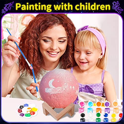 Paint Your Own Moon Lamp Kit, Gifts for Kids DIY 3D Moon Light Cool Galaxy Lamp for Teens Boys Girls, Arts & Crafts Kit Art Supplies for Kids, Arts and Crafts for Kids Ages 8-12 Birthday Gifts