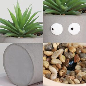 Zerzsy 3 PCS Small Budding Eye Fake Succulent Plant Pot, Mini Succulent Plant, Cute Desktop Decoration, Desktop Plant for Women Office Decoration, Cute Fake Plant Bathroom Decoration.