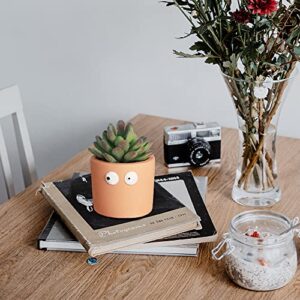 Zerzsy 3 PCS Small Budding Eye Fake Succulent Plant Pot, Mini Succulent Plant, Cute Desktop Decoration, Desktop Plant for Women Office Decoration, Cute Fake Plant Bathroom Decoration.