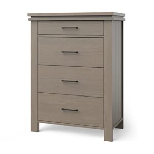 child craft denman 4 drawer chest, storage for nursery or kids room (crescent gray)