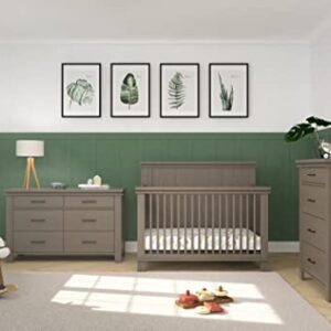 Child Craft Denman 4 Drawer Chest, Storage for Nursery or Kids Room (Crescent Gray)