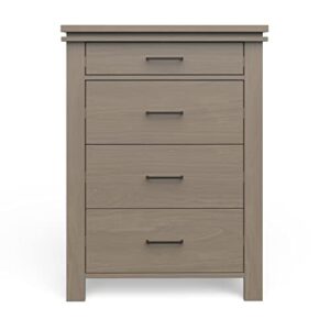 Child Craft Denman 4 Drawer Chest, Storage for Nursery or Kids Room (Crescent Gray)