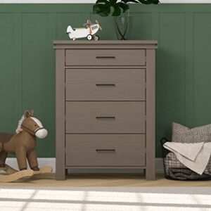 Child Craft Denman 4 Drawer Chest, Storage for Nursery or Kids Room (Crescent Gray)