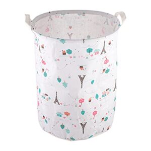 2pcs Bathroom Basket Bucket Container Clothes Nursery Handles Hamper Double with Style Buck Saving Baby Large Foldable Round Space Home Cotton Dirty Handle Room Storage Laundry