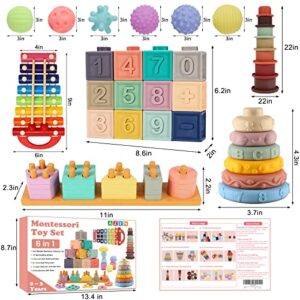 AZEN Baby Toys 0-3 Years, Toddler Toys Age 1-2, (6-in-1) Baby Toys for Babies 1 2 3 Year Old, Infant Toddler Newborn Toys, Learning Educational Preschool Toys