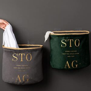 1pc Dirty Bucket Folding Art Home Storage Green Blankets Bins for Bag Hamper Collapsible Household Laundry Foldable Clothes Sturdy Bin Baby Kid Nursery Cloth