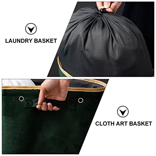 1pc Dirty Bucket Folding Art Home Storage Green Blankets Bins for Bag Hamper Collapsible Household Laundry Foldable Clothes Sturdy Bin Baby Kid Nursery Cloth