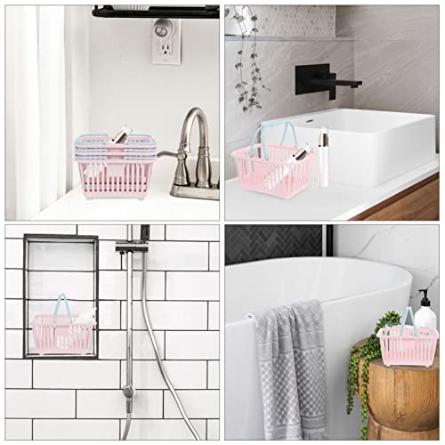 jojofuny 3pcs Bag Pool Sundries Market Shopping Organizer Garden Desk Day Makeup Small Dividers Home Bath Toddlers Classroom Handheld Dresser for Plastic Organizing Handle Basket Bedroom