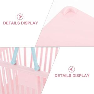 jojofuny 3pcs Bag Pool Sundries Market Shopping Organizer Garden Desk Day Makeup Small Dividers Home Bath Toddlers Classroom Handheld Dresser for Plastic Organizing Handle Basket Bedroom