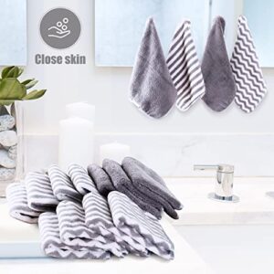 15 Pack Baby Washcloths - Super Soft Absorbent Wash Cloths for Boy and Girl, Newborn Essentials Baby Clothes, Gentle on Sensitive Skin for Face and Body, 10" by 10", Grey