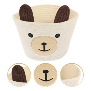 Cotton Rope Basket Animal Woven Cotton Storage Basket Laundry Basket Baby Nursery Baskets Kids Organizer Sundries Storage Box Laundry Baskets Cat Dog Baskets