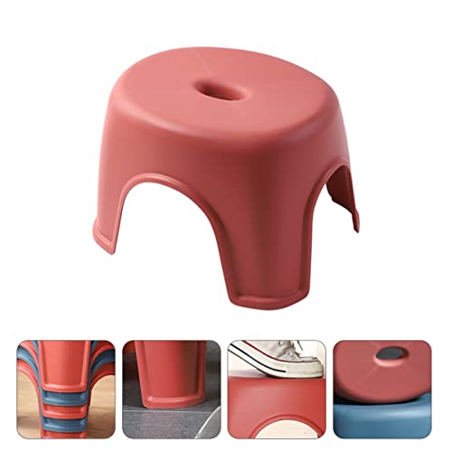 Angoily 1pc Small Bathroom Non Non-Slip Home for Stackable Kitchen Use Footstool Room Baby Potty Toddler Childrens Step Bedroom Non- Anti-Skid Low The Kids Training Skid Feet Red Ottoman