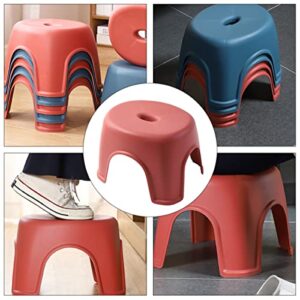 Angoily 1pc Small Bathroom Non Non-Slip Home for Stackable Kitchen Use Footstool Room Baby Potty Toddler Childrens Step Bedroom Non- Anti-Skid Low The Kids Training Skid Feet Red Ottoman